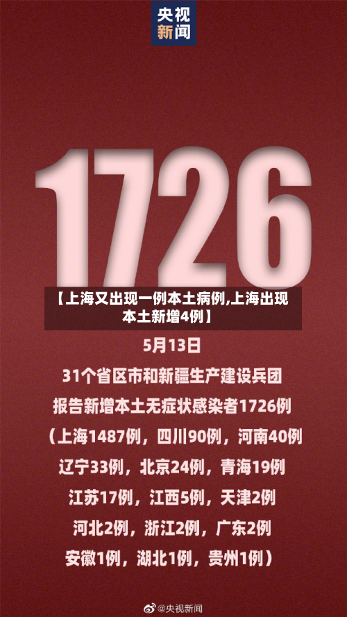 【上海又出现一例本土病例,上海出现本土新增4例】