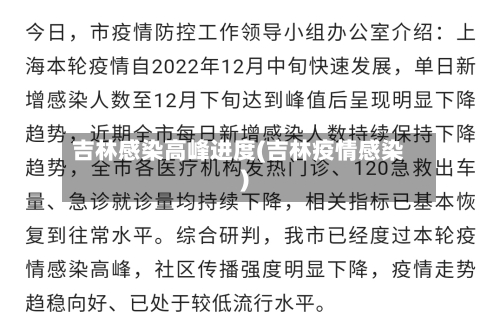吉林感染高峰进度(吉林疫情感染)