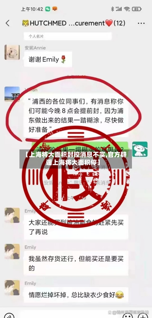 【上海将大面积封控消息不实,官方辟谣上海将大面积停】