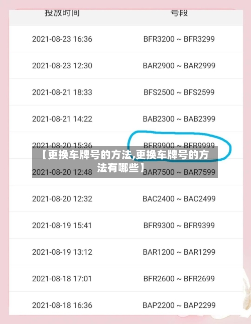 【更换车牌号的方法,更换车牌号的方法有哪些】