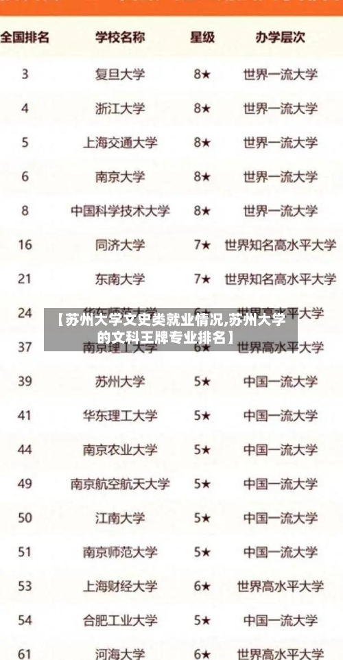 【苏州大学文史类就业情况,苏州大学的文科王牌专业排名】