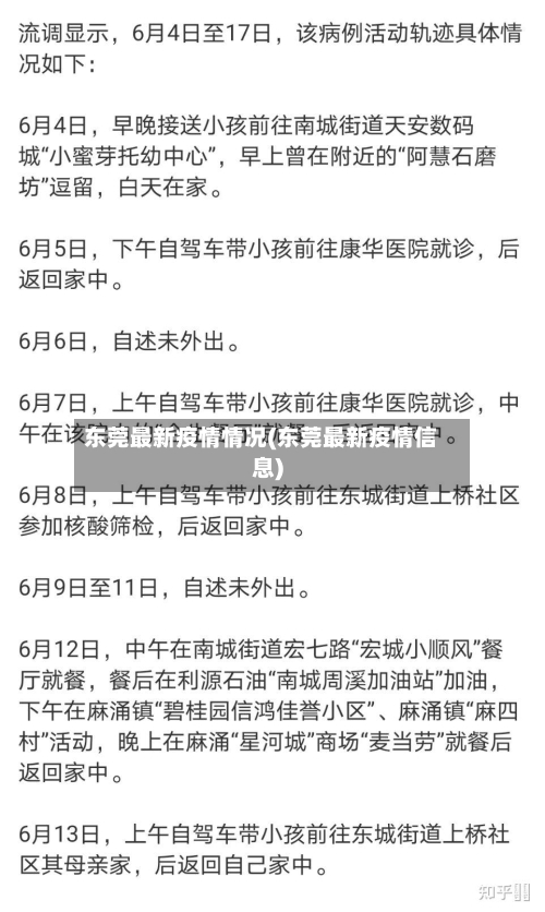 东莞最新疫情情况(东莞最新疫情信息)