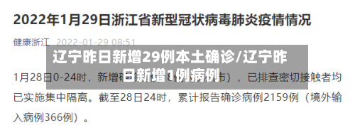 辽宁昨日新增29例本土确诊/辽宁昨日新增1例病例
