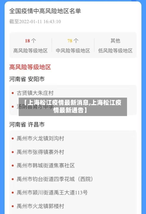 【上海松江疫情最新消息,上海松江疫情最新通告】