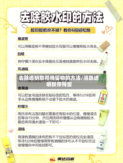 去除透明胶带残留物的方法/消除透明胶带残留